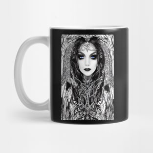 A gorgeous Witch design with electric blue eyes , From the witch collection. Gift mugs, cups, apparel, t-shirts, shirts Mug